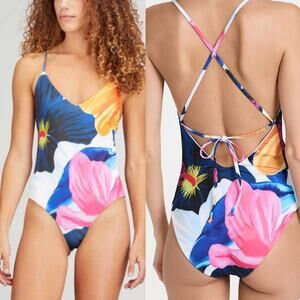 Mara Hoffman Emma Floral one piece swimsuit sz M